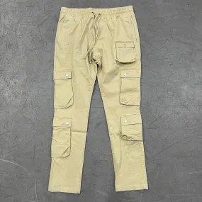 Khaki Washed Cargo Pants