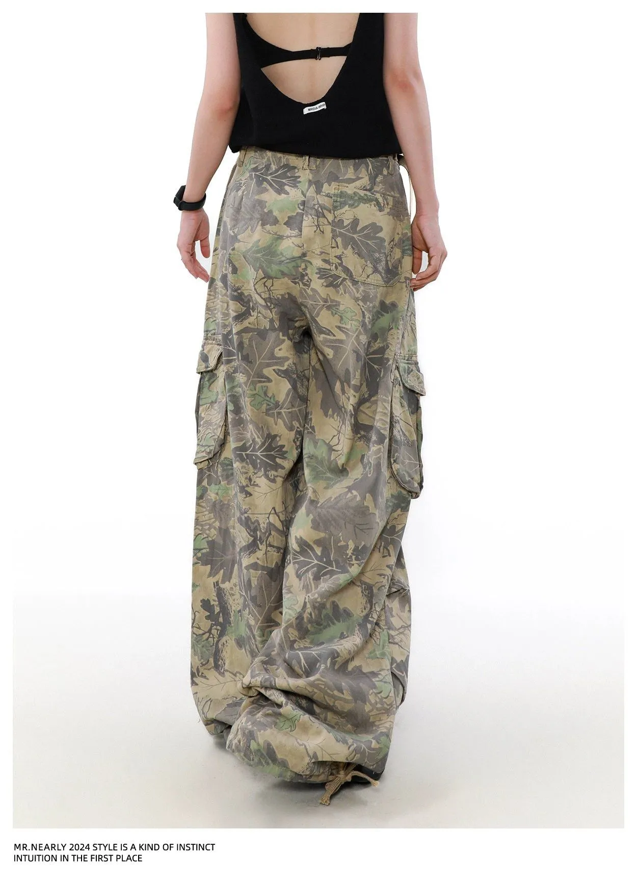 Knot String Camo Cargo Pants