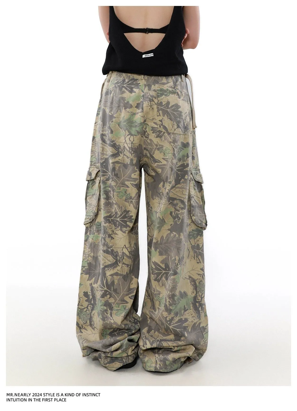 Knot String Camo Cargo Pants