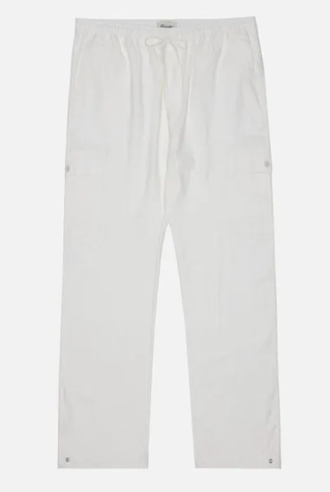 Kuwalla Tee Cargo Linen Pant Off White