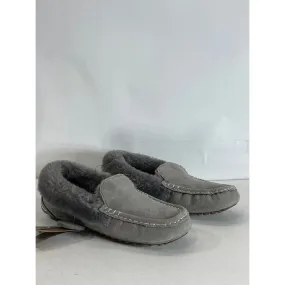 LAMO Women's Charcoal Faux-Fur Aussie Moc-Toe Cirrus Memory Foam Slipper SZ 11