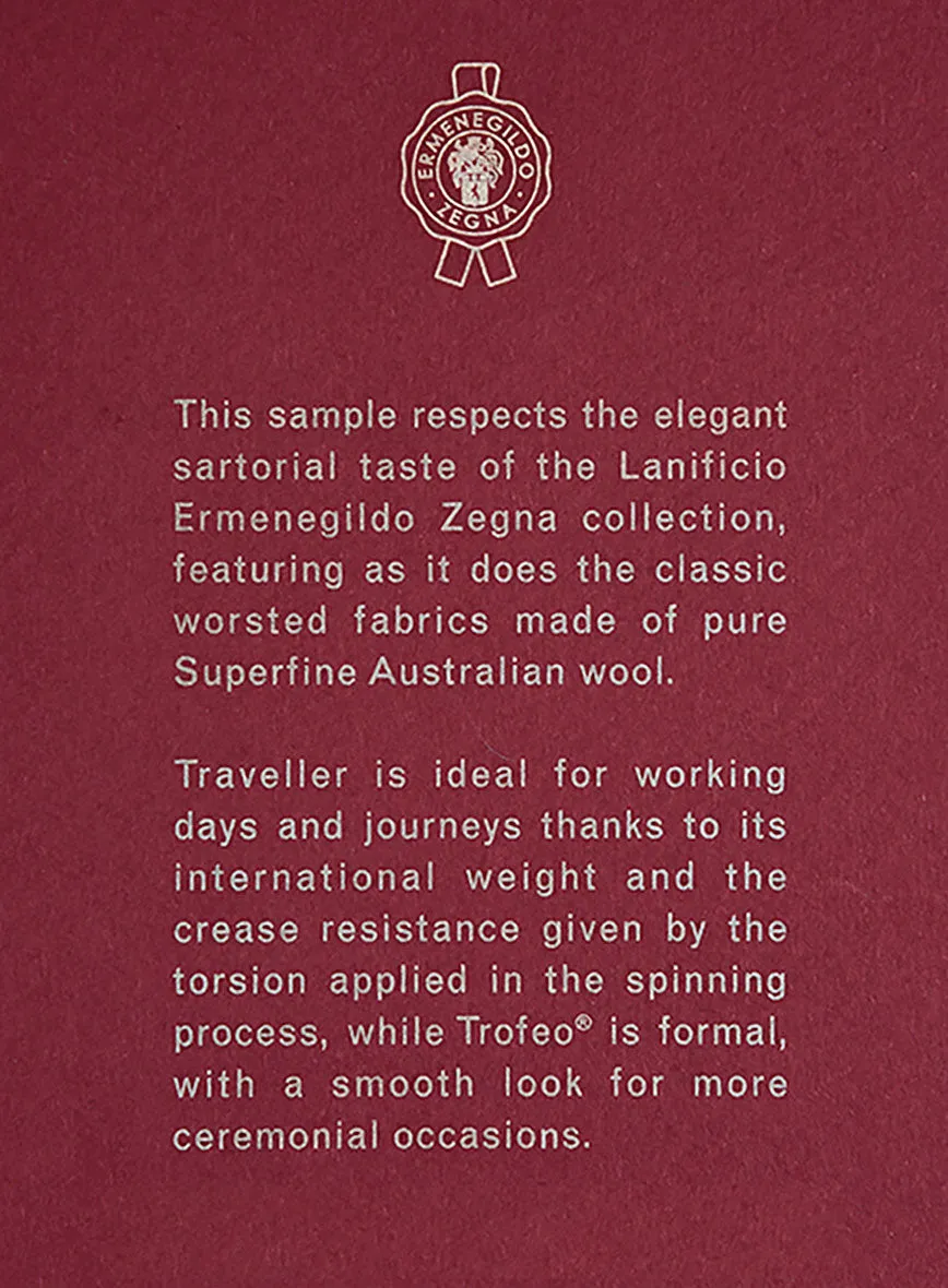 Lanificio Zegna Trofeo Wine Wool Pants