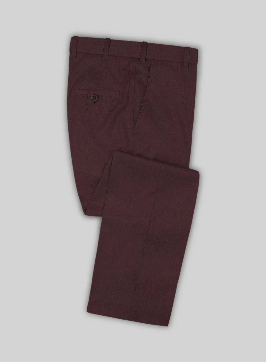 Lanificio Zegna Trofeo Wine Wool Pants
