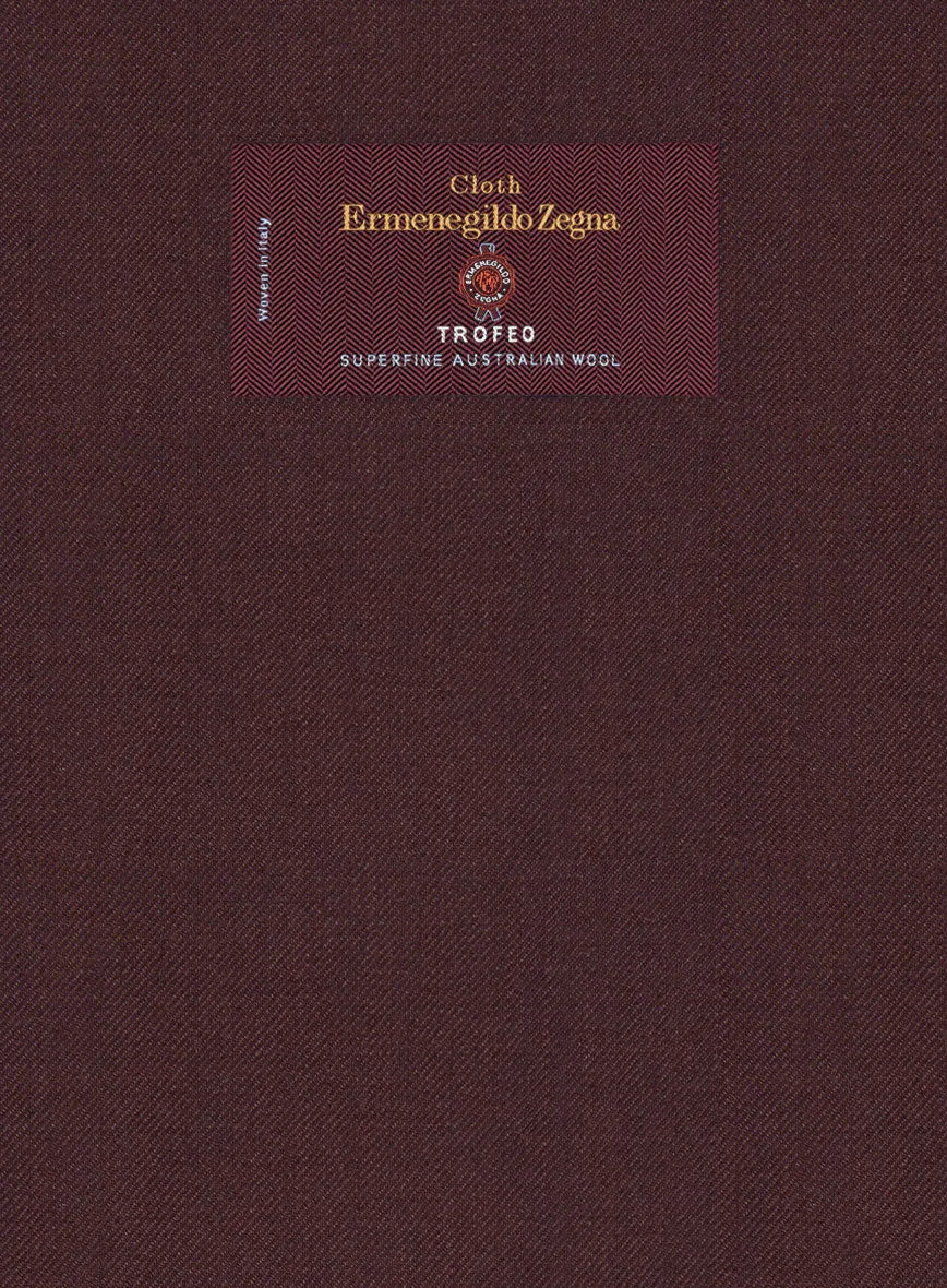 Lanificio Zegna Trofeo Wine Wool Pants