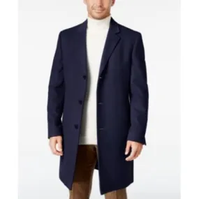 Lauren Ralph Lauren Mens Classic fit Overcoat Coat 44 R Blue Solid