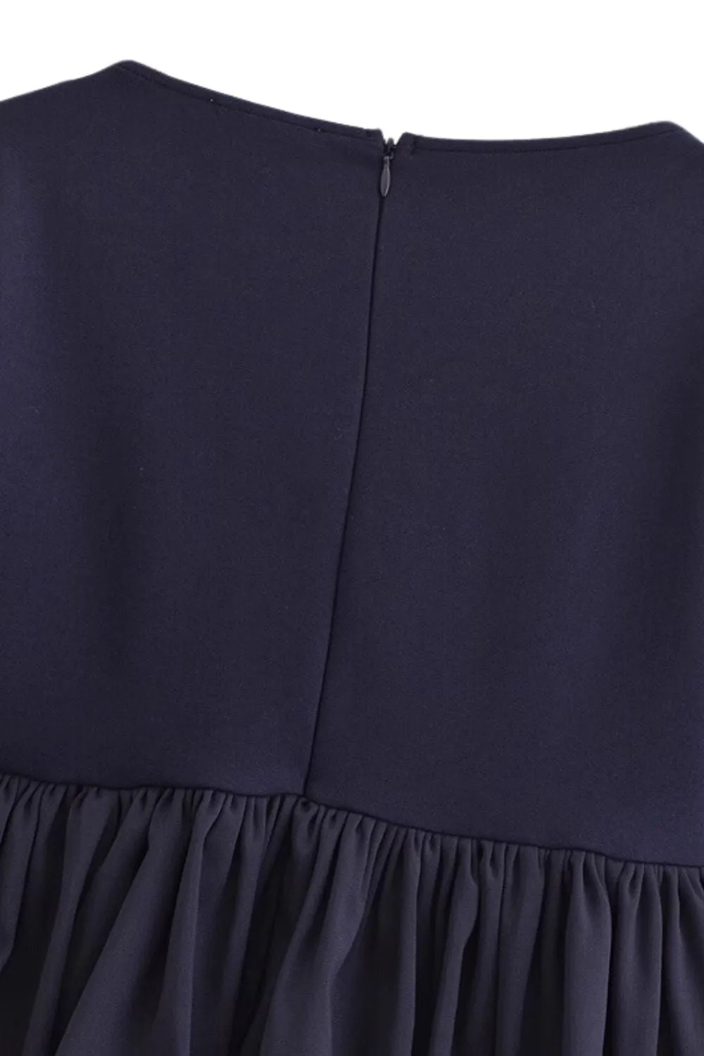 'Leila' Pleated Puffy Hem Top