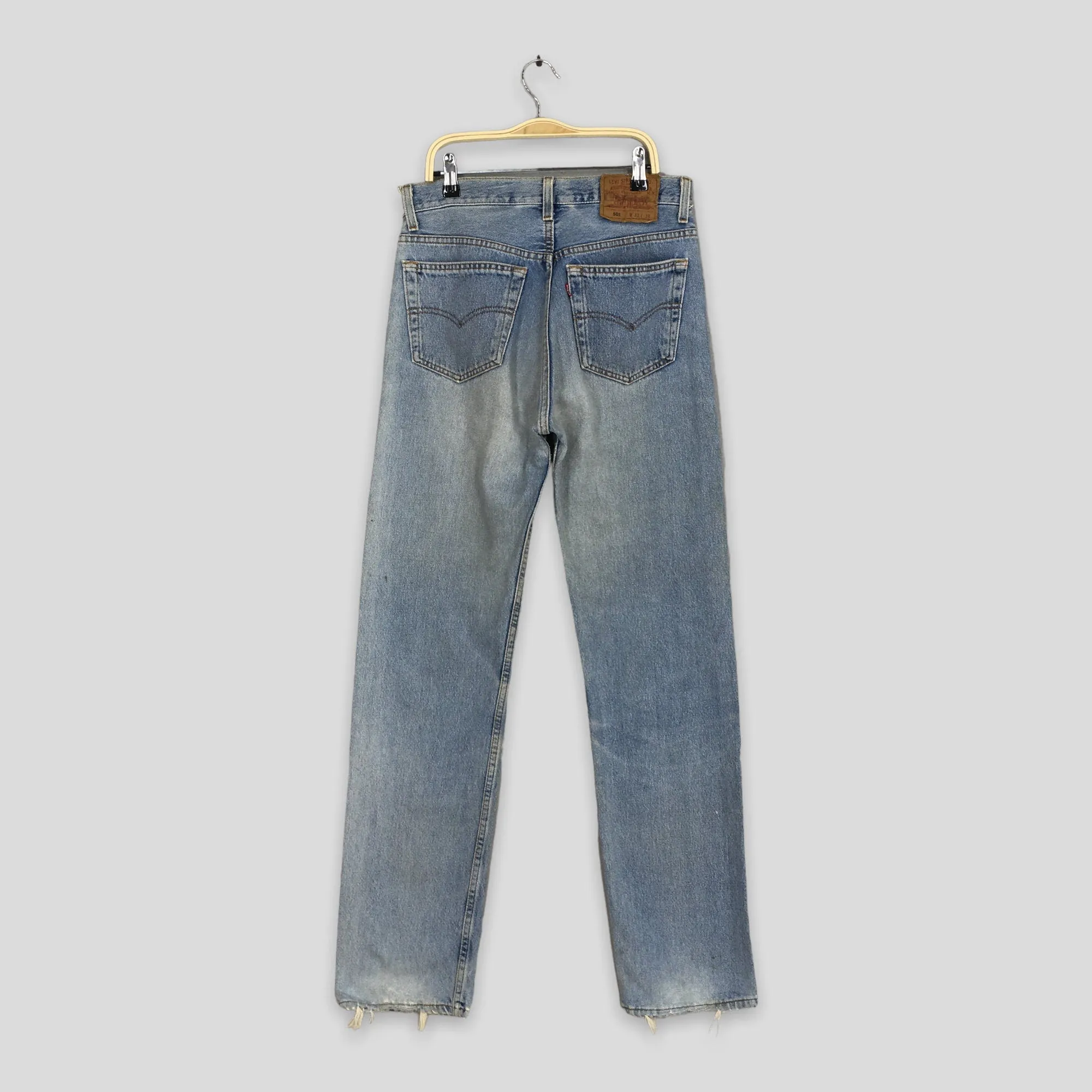 Levi's 501 Faded Dirty Light Wash Jeans Size 28x32.5