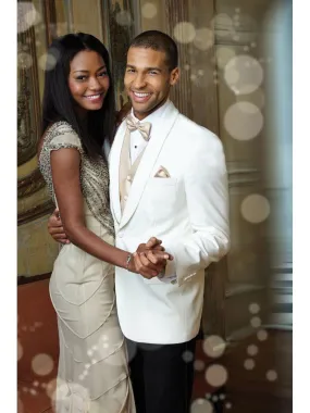 Light Ivory 1 Button Shawl Men's Dinner Jacket by Cardi Couture