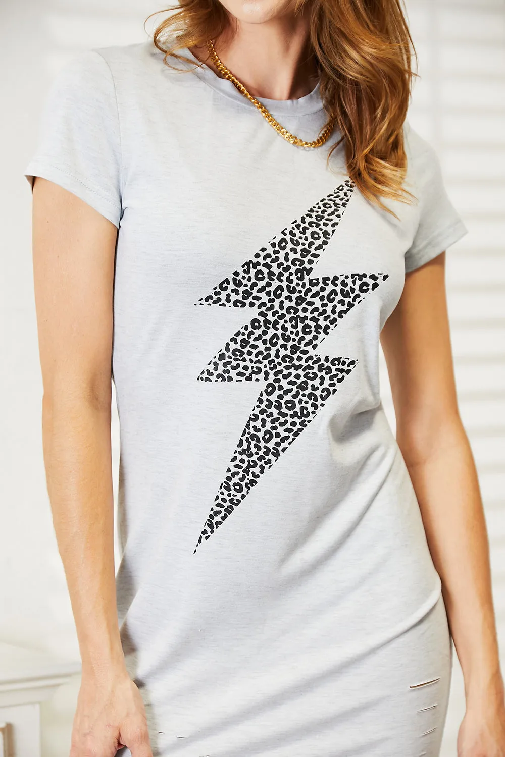 Lightning Graphic Tee Dress