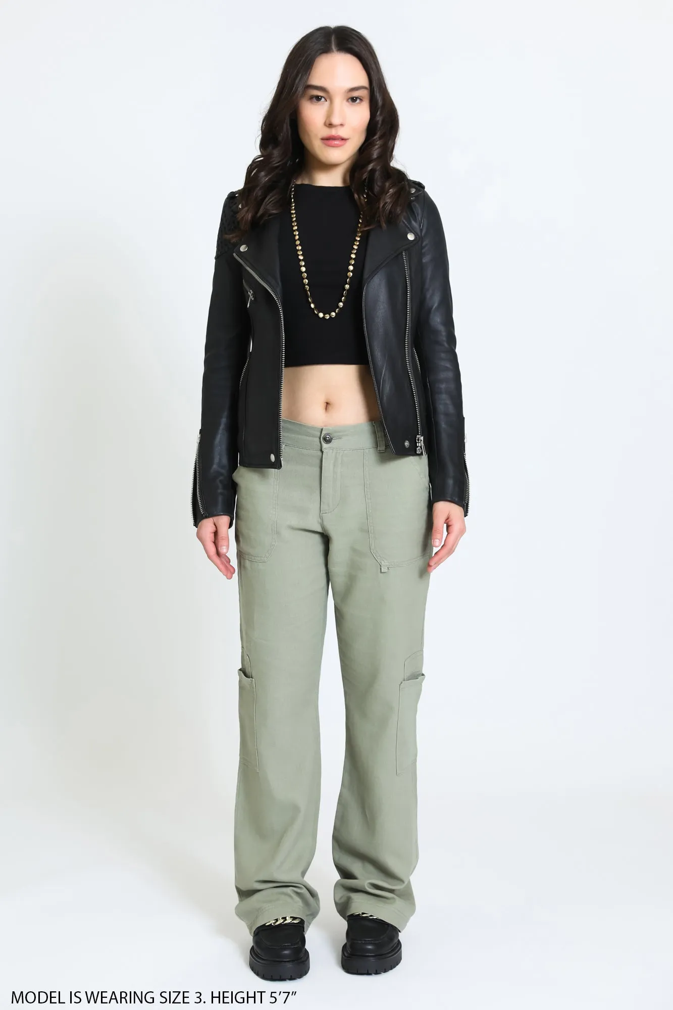 LINEN PANT W/ PORKCHOP POCKETS - SAGE LEAF