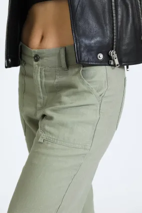 LINEN PANT W/ PORKCHOP POCKETS - SAGE LEAF