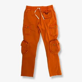 Lizoy Washed Cargo Pants Washed Orange