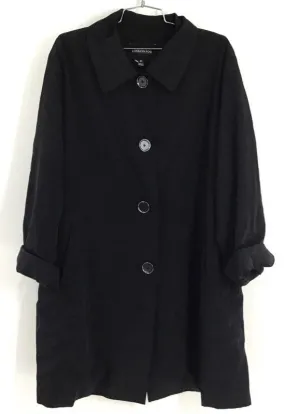 London Fog Women's Black Overcoat - Size 2X