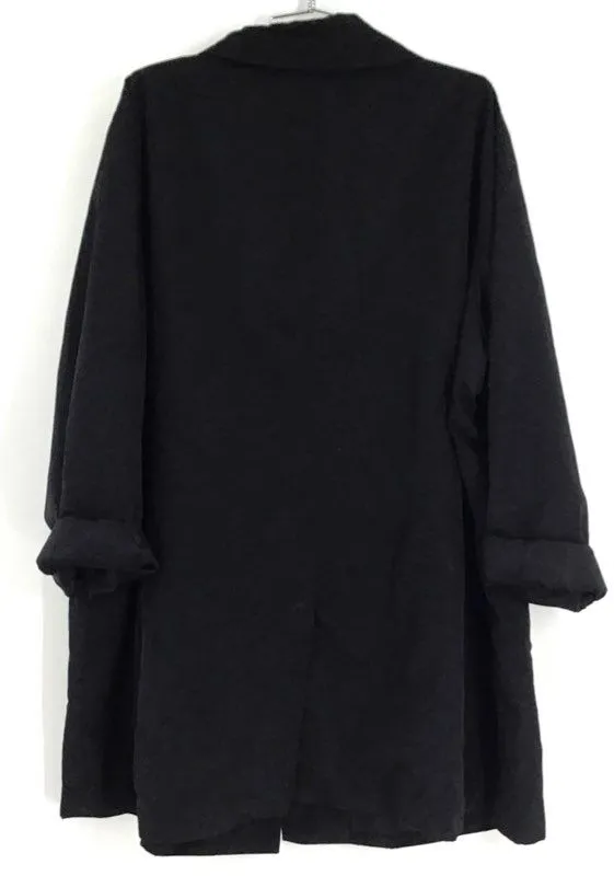 London Fog Women's Black Overcoat - Size 2X