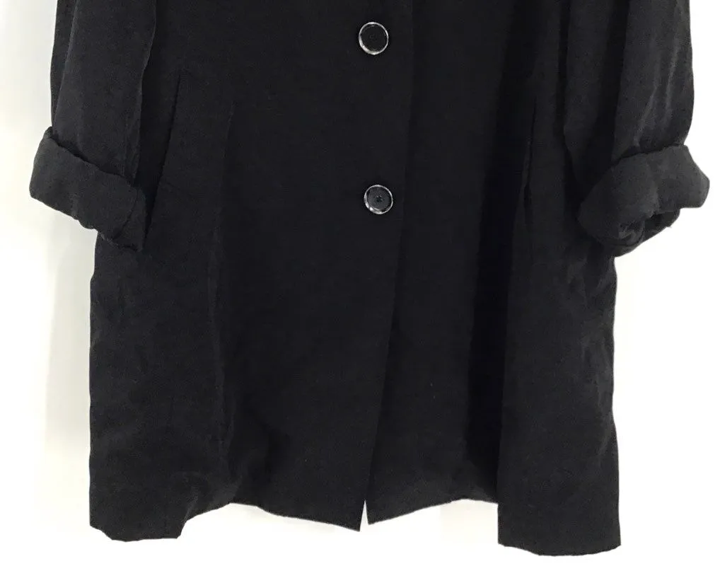 London Fog Women's Black Overcoat - Size 2X