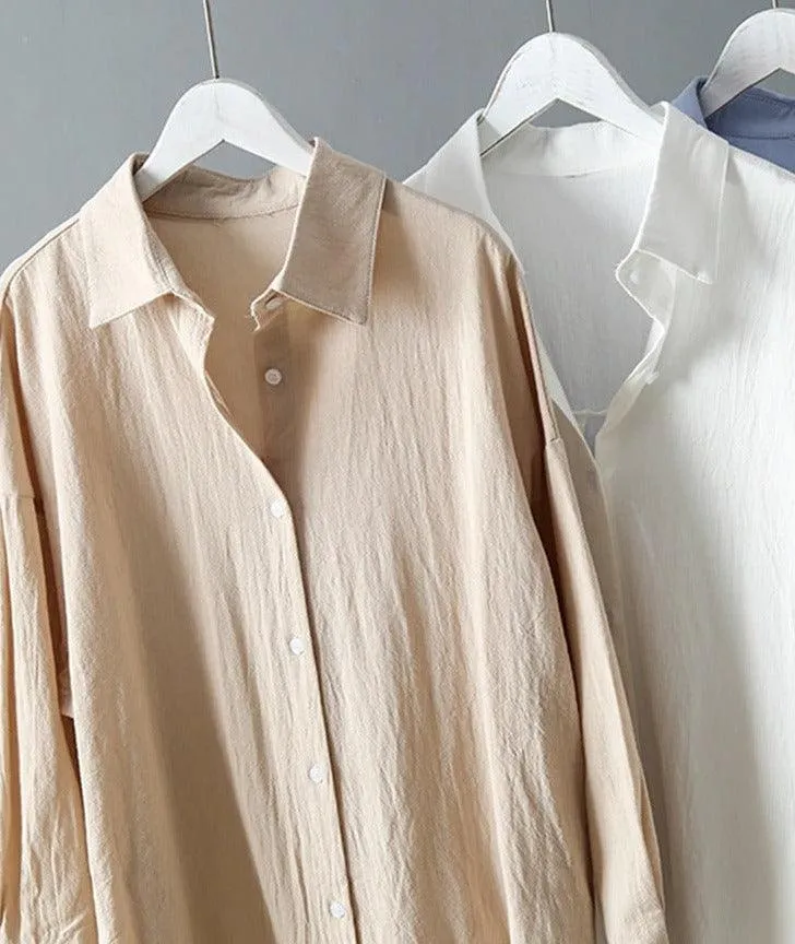 Long sleeve shirt dress for women