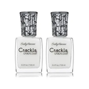 Lot Of 2 - Sally Hansen Crackle Overcoat #01 Snow Blast