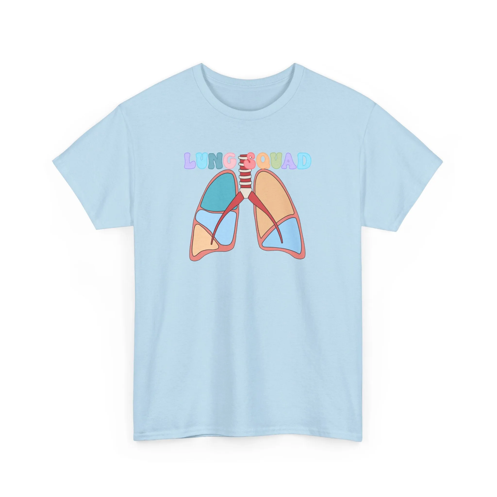 Lung Squad, Anatomical Lungs Shirt, Respiratory Therapy Unisex Heavy Cotton Tee