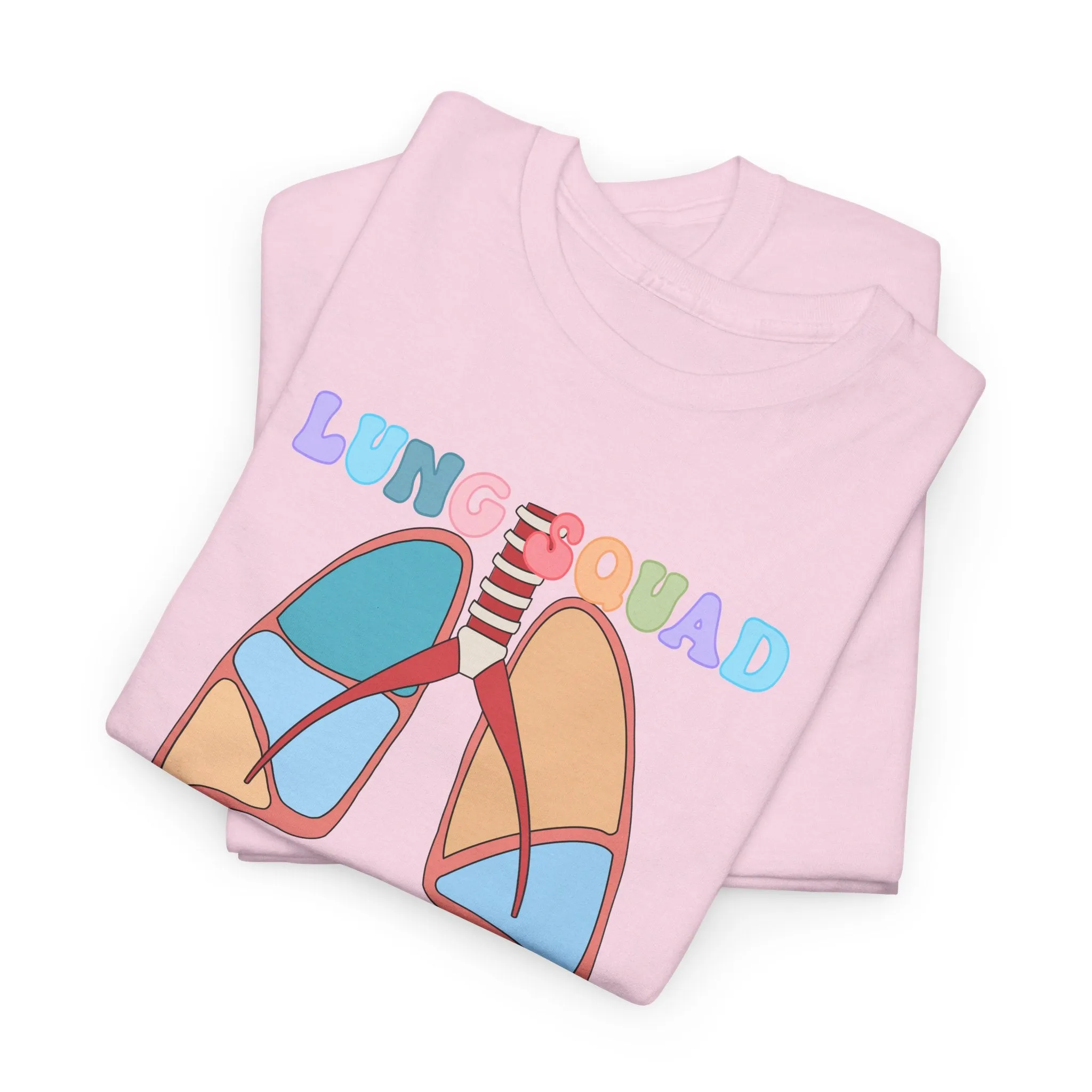 Lung Squad, Anatomical Lungs Shirt, Respiratory Therapy Unisex Heavy Cotton Tee