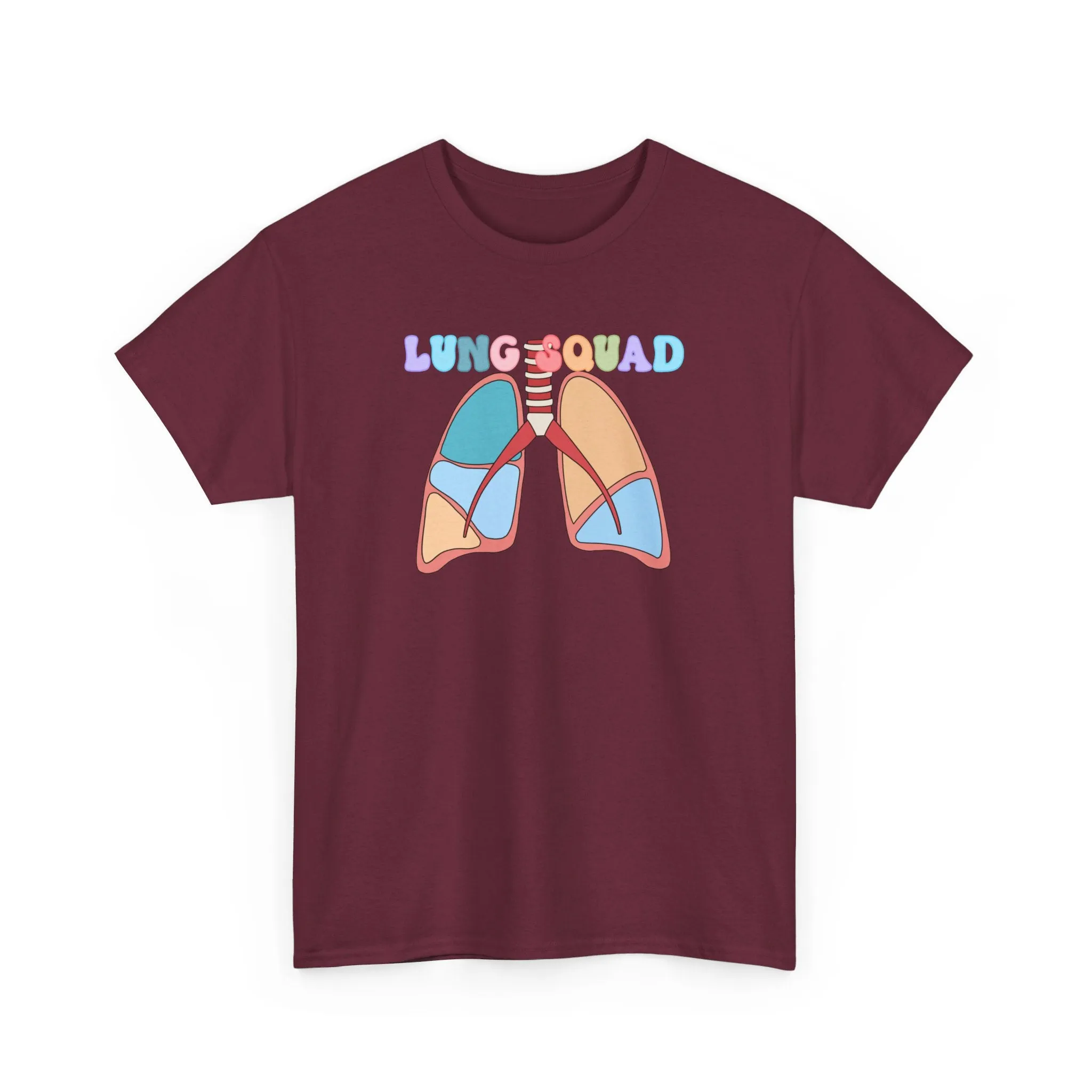 Lung Squad, Anatomical Lungs Shirt, Respiratory Therapy Unisex Heavy Cotton Tee