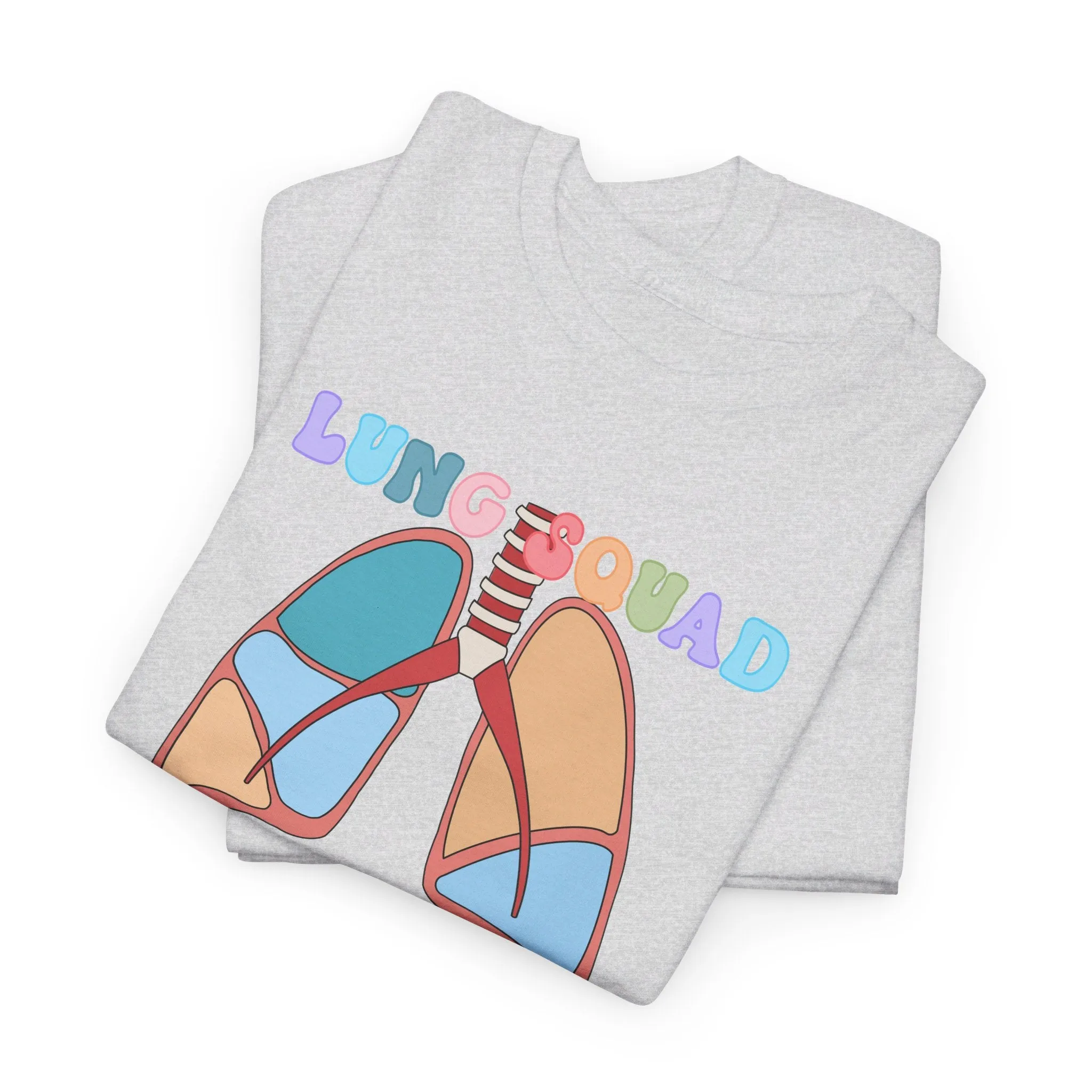 Lung Squad, Anatomical Lungs Shirt, Respiratory Therapy Unisex Heavy Cotton Tee