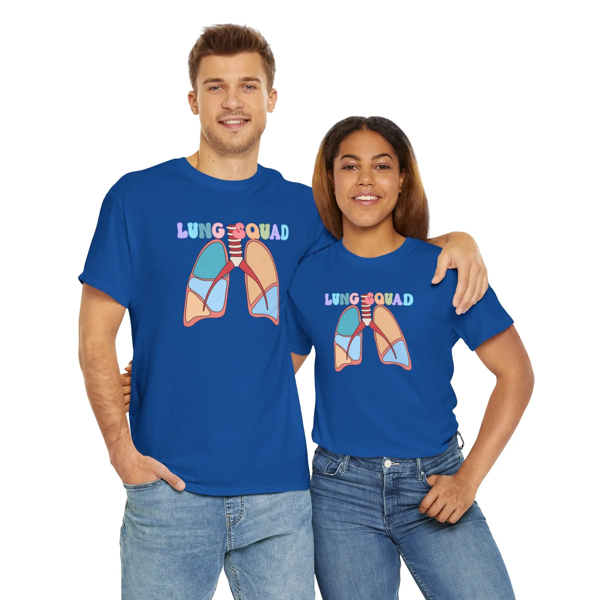 Lung Squad, Anatomical Lungs Shirt, Respiratory Therapy Unisex Heavy Cotton Tee