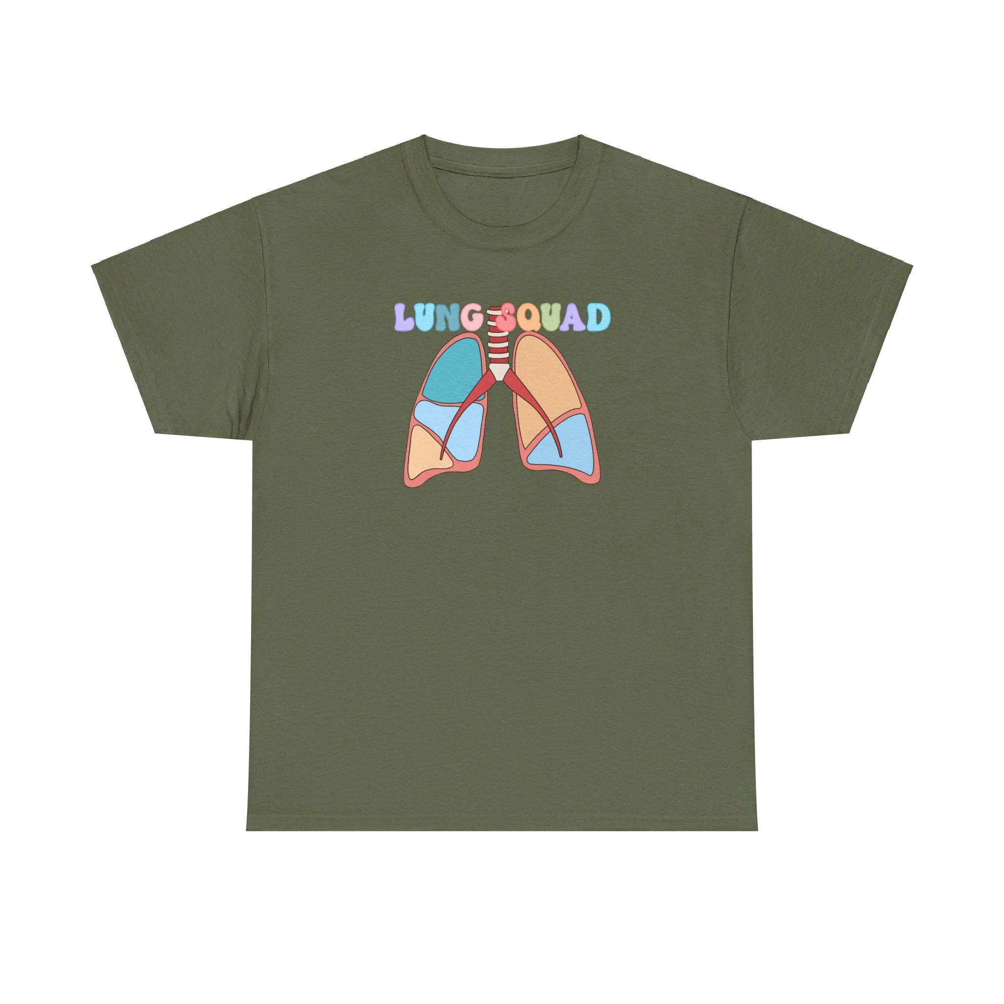 Lung Squad, Anatomical Lungs Shirt, Respiratory Therapy Unisex Heavy Cotton Tee