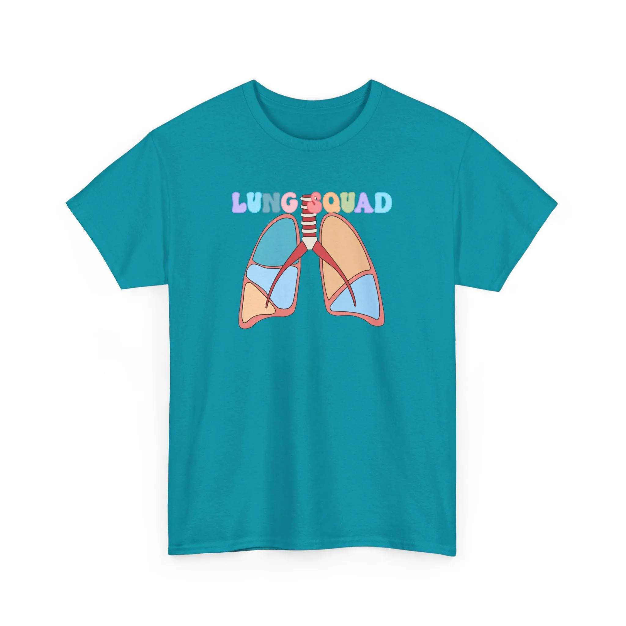 Lung Squad, Anatomical Lungs Shirt, Respiratory Therapy Unisex Heavy Cotton Tee