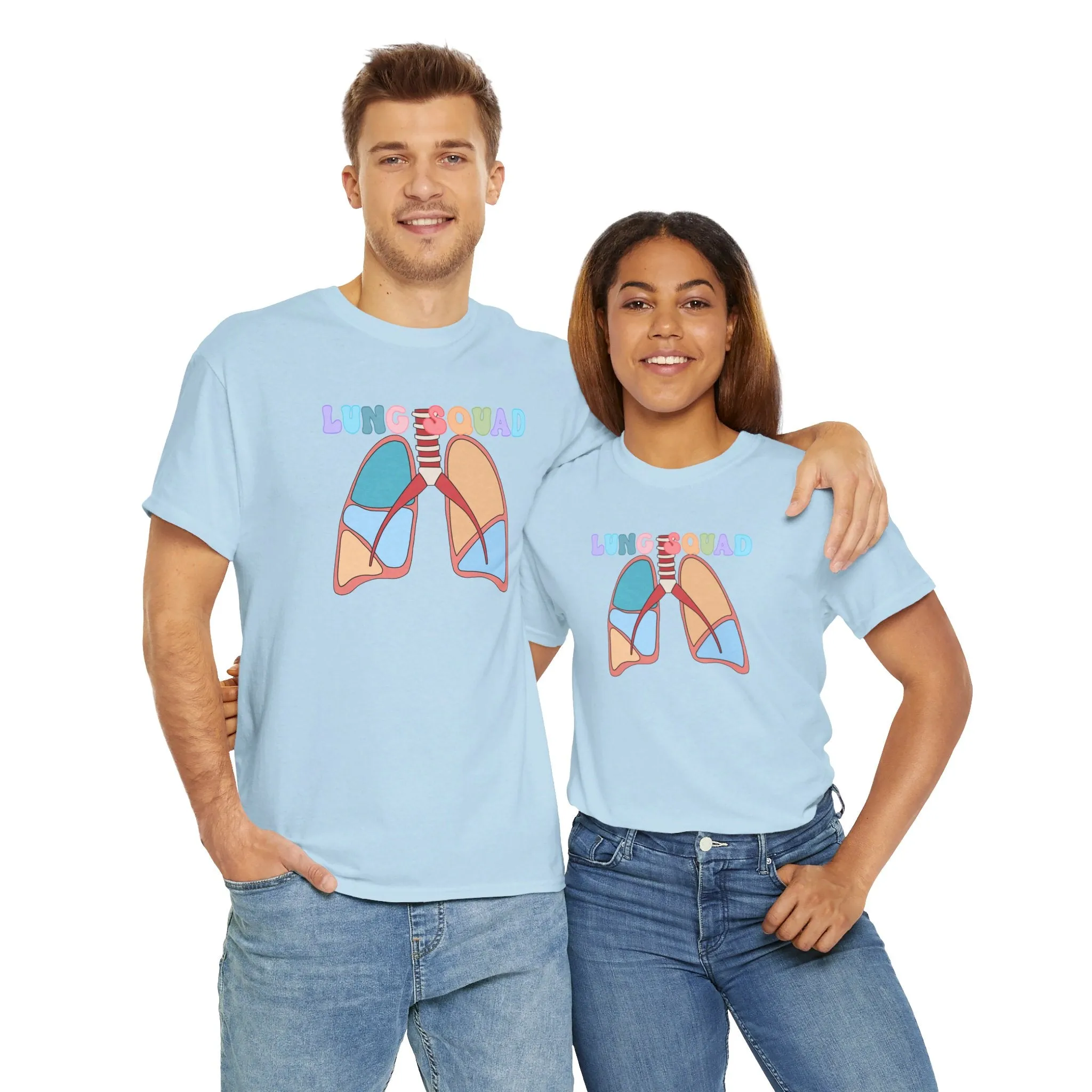 Lung Squad, Anatomical Lungs Shirt, Respiratory Therapy Unisex Heavy Cotton Tee