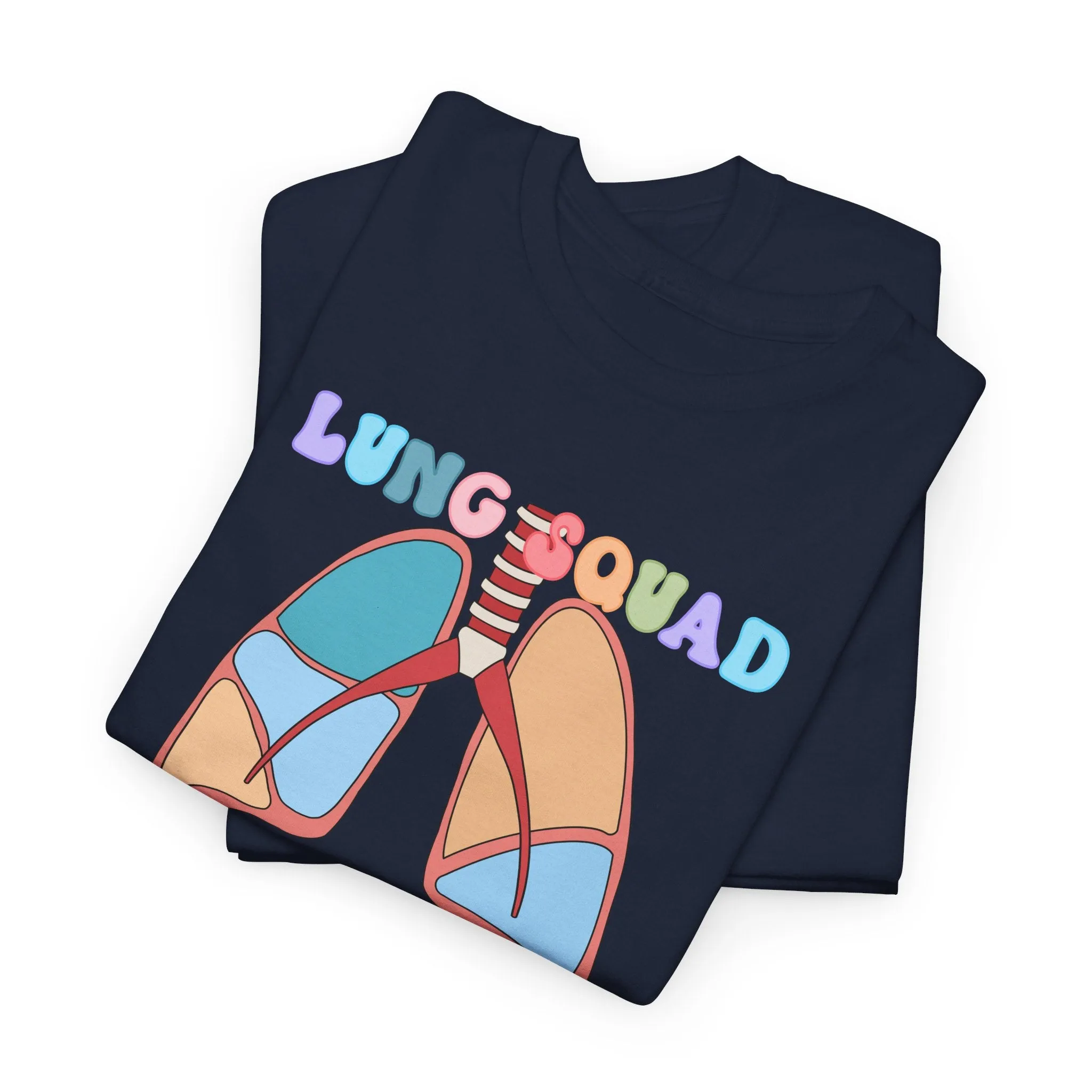 Lung Squad, Anatomical Lungs Shirt, Respiratory Therapy Unisex Heavy Cotton Tee