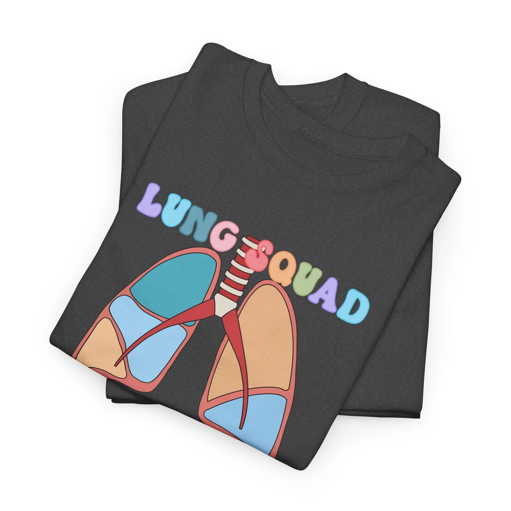 Lung Squad, Anatomical Lungs Shirt, Respiratory Therapy Unisex Heavy Cotton Tee