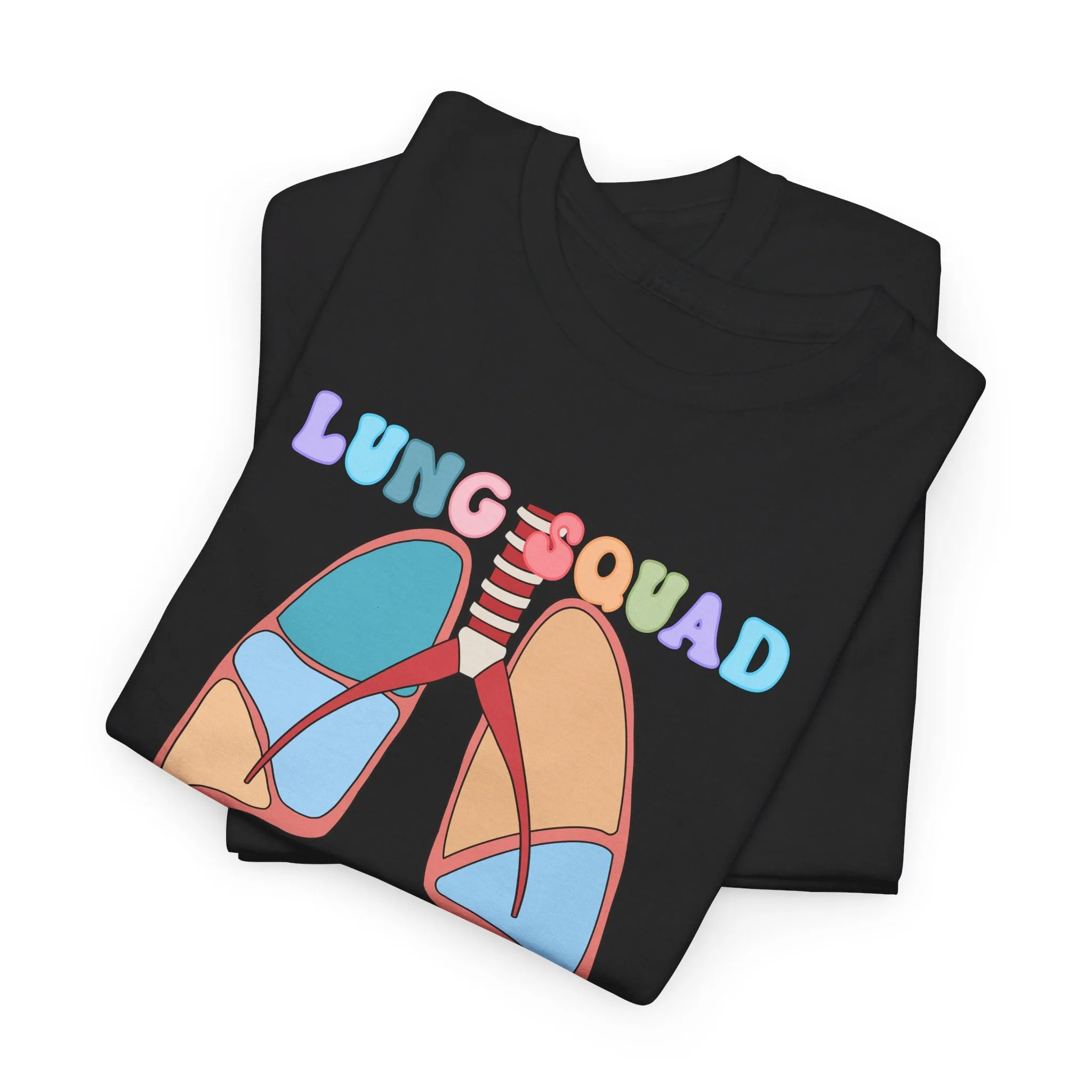 Lung Squad, Anatomical Lungs Shirt, Respiratory Therapy Unisex Heavy Cotton Tee