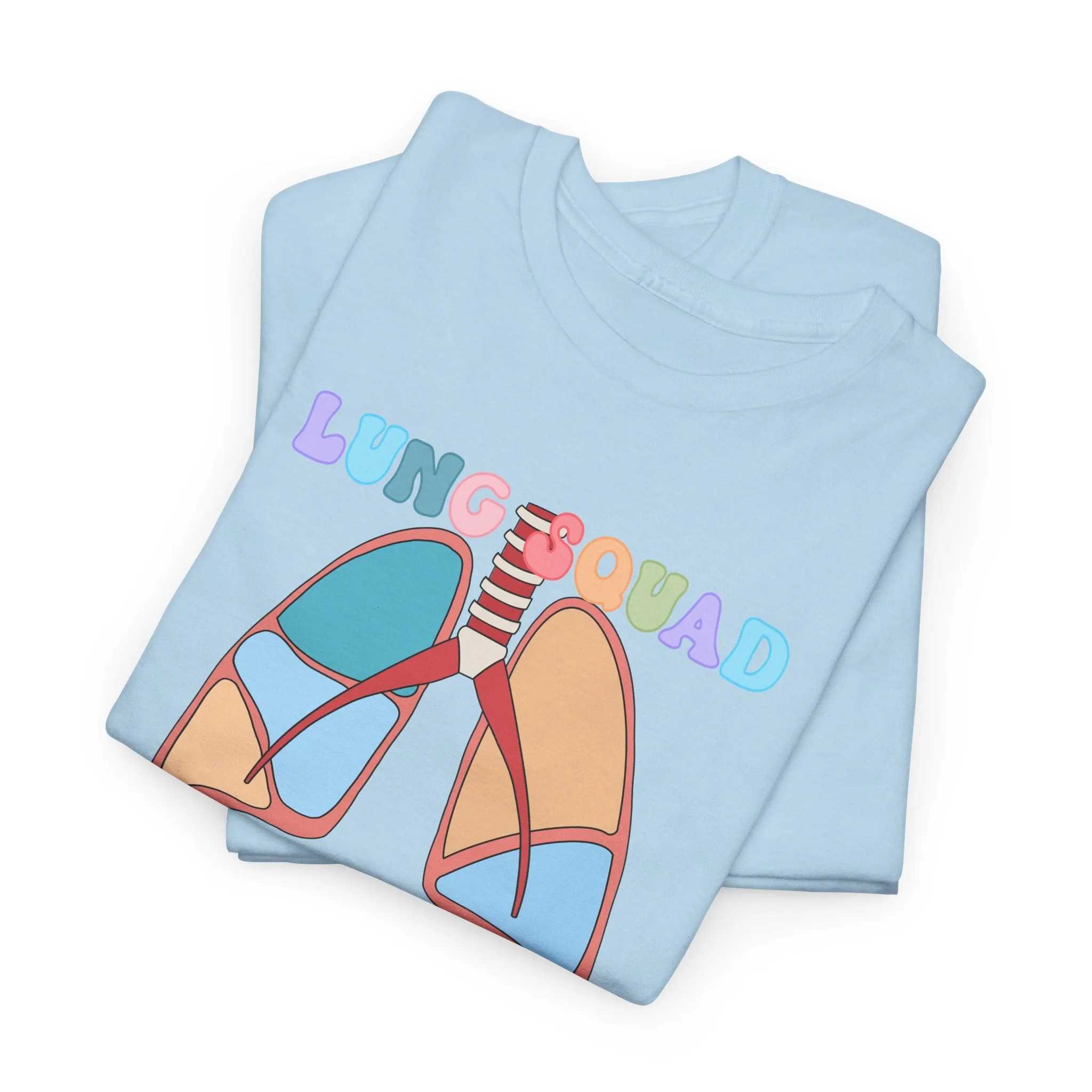 Lung Squad, Anatomical Lungs Shirt, Respiratory Therapy Unisex Heavy Cotton Tee