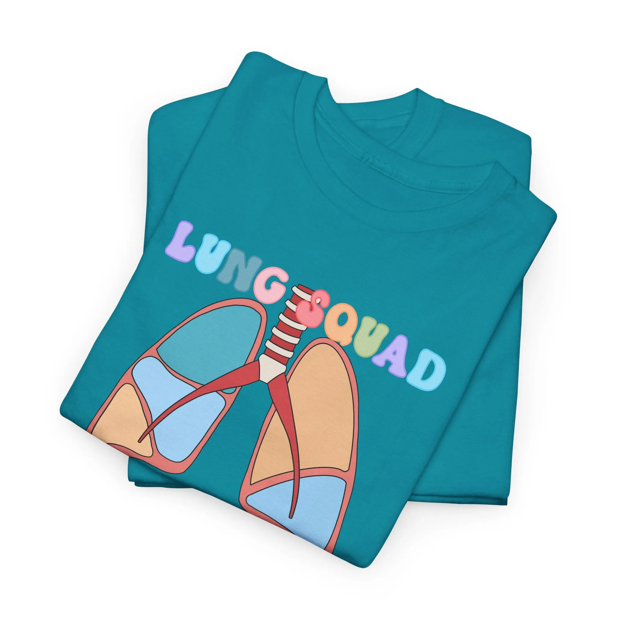 Lung Squad, Anatomical Lungs Shirt, Respiratory Therapy Unisex Heavy Cotton Tee