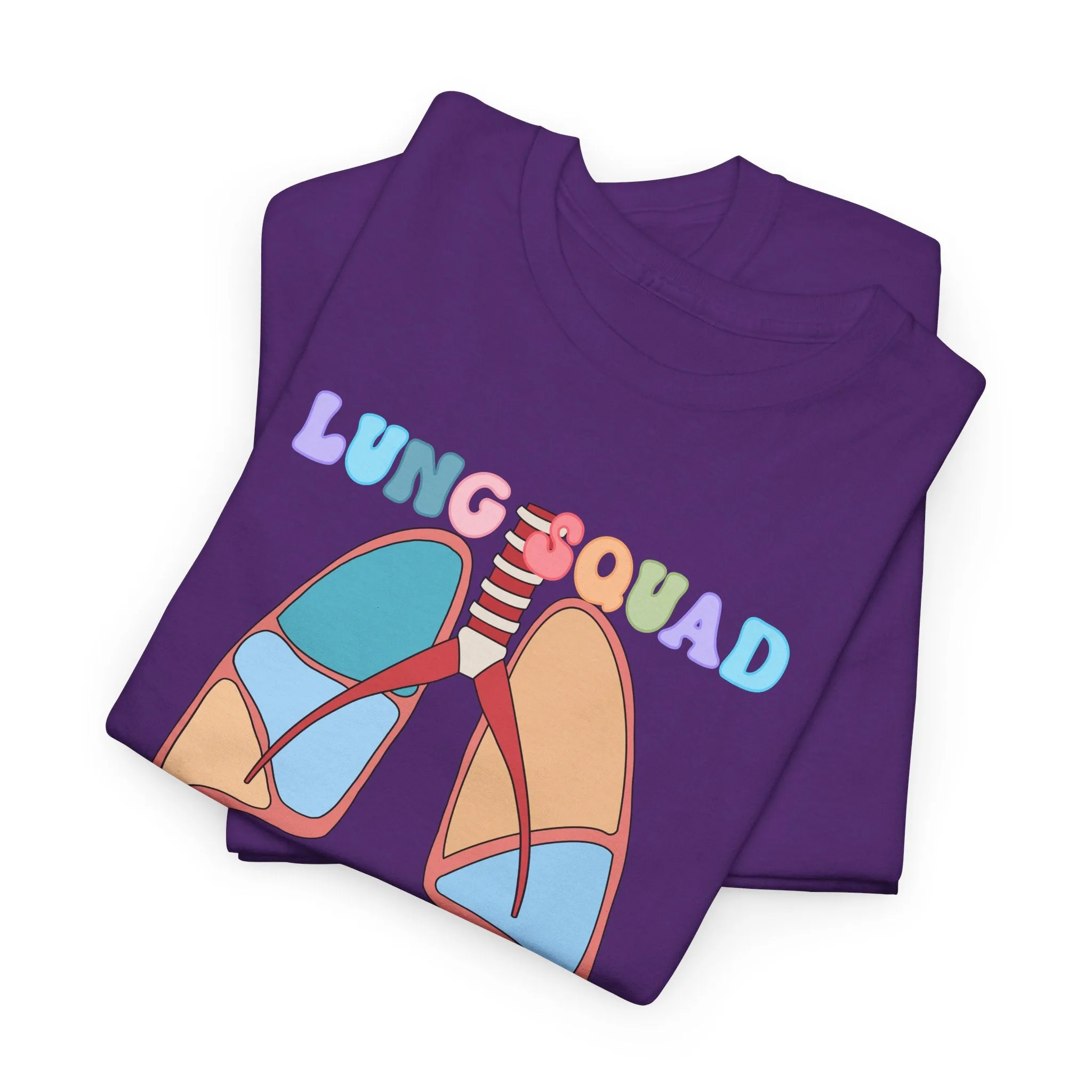 Lung Squad, Anatomical Lungs Shirt, Respiratory Therapy Unisex Heavy Cotton Tee