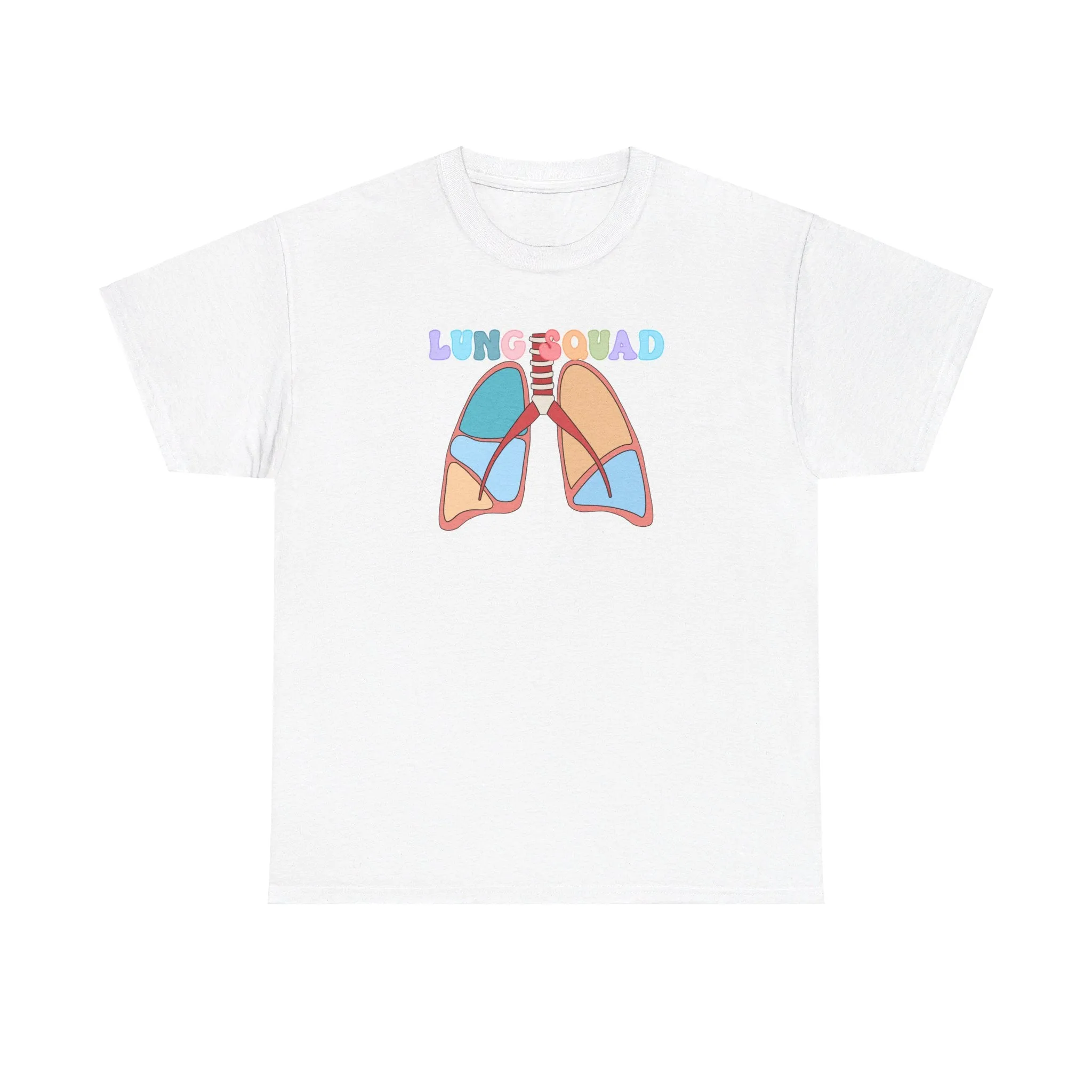 Lung Squad, Anatomical Lungs Shirt, Respiratory Therapy Unisex Heavy Cotton Tee