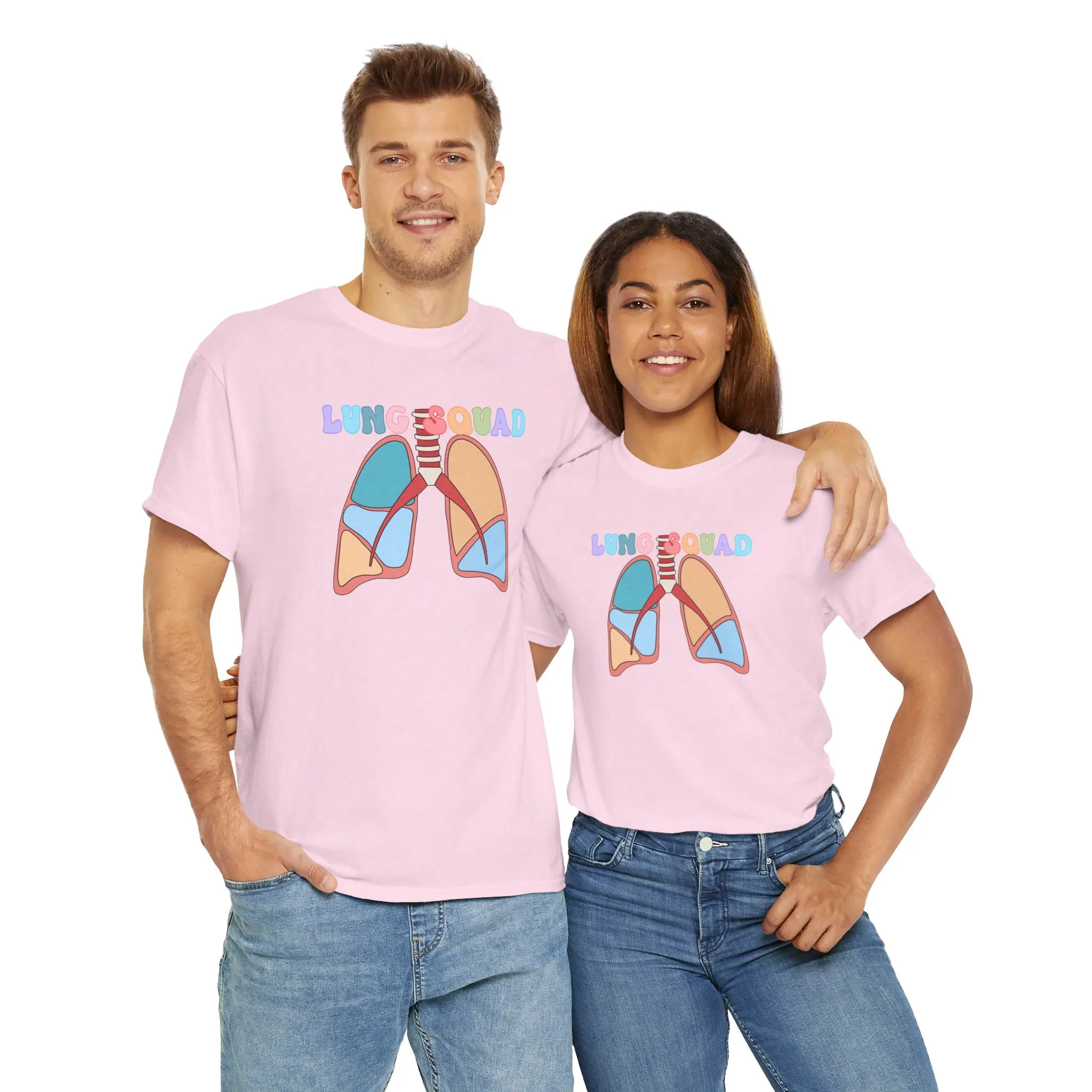 Lung Squad, Anatomical Lungs Shirt, Respiratory Therapy Unisex Heavy Cotton Tee