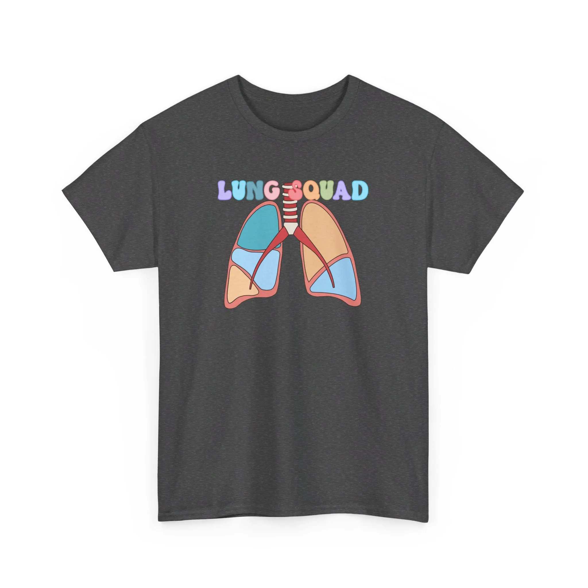 Lung Squad, Anatomical Lungs Shirt, Respiratory Therapy Unisex Heavy Cotton Tee