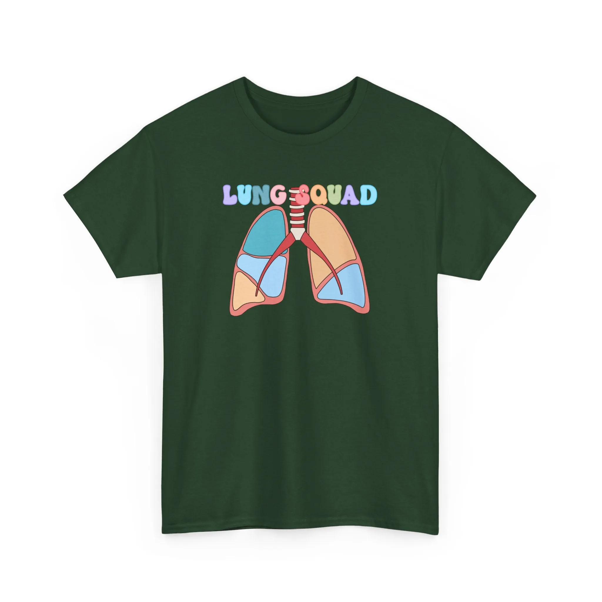 Lung Squad, Anatomical Lungs Shirt, Respiratory Therapy Unisex Heavy Cotton Tee
