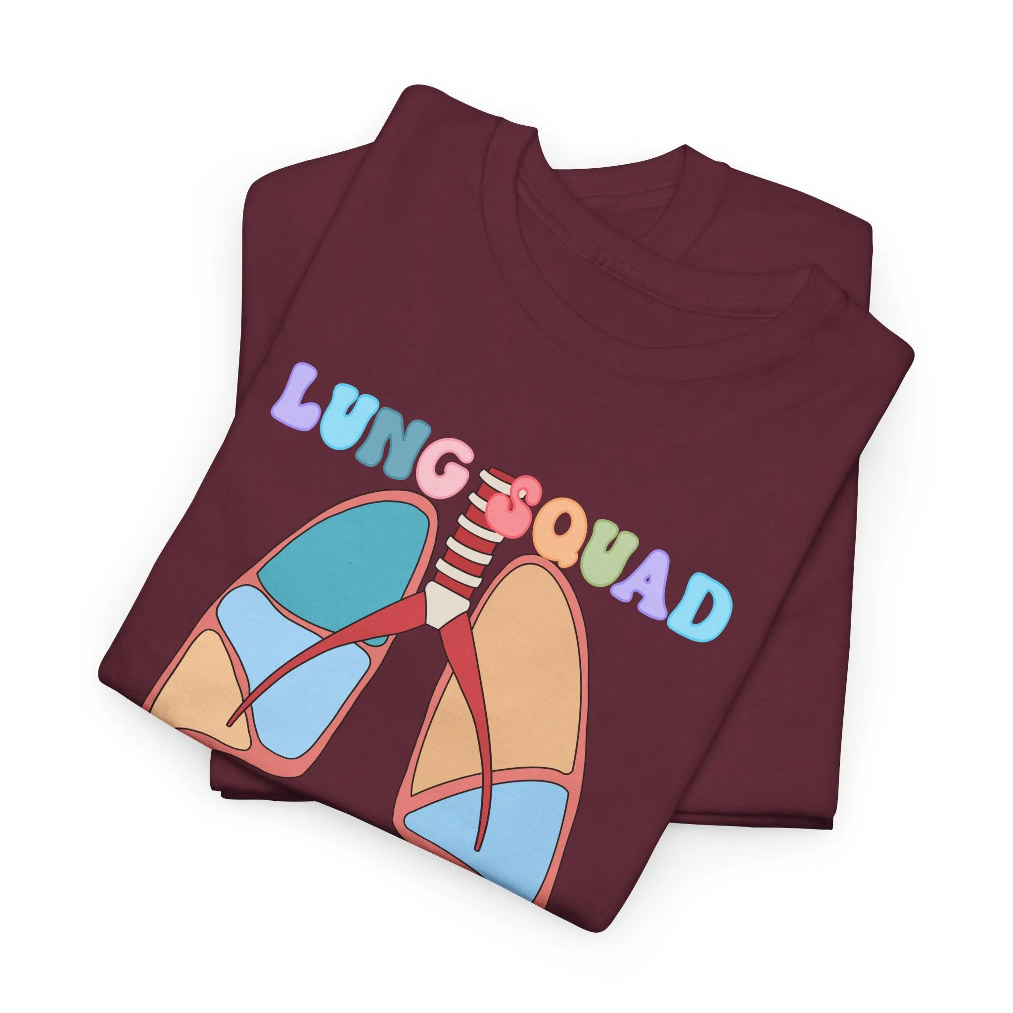 Lung Squad, Anatomical Lungs Shirt, Respiratory Therapy Unisex Heavy Cotton Tee