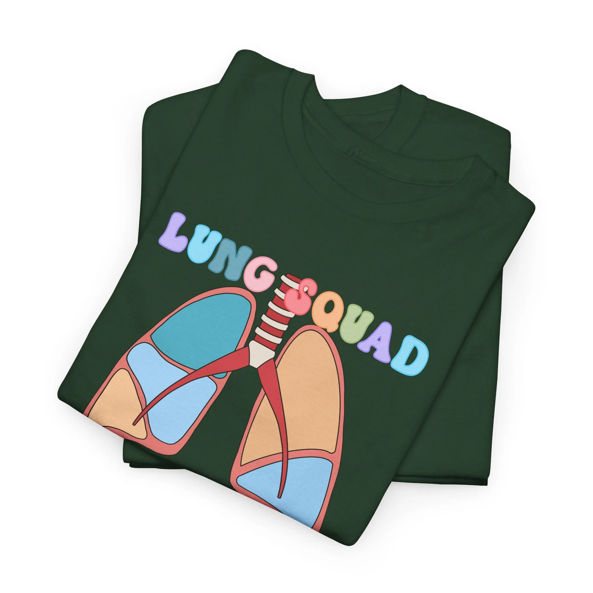 Lung Squad, Anatomical Lungs Shirt, Respiratory Therapy Unisex Heavy Cotton Tee