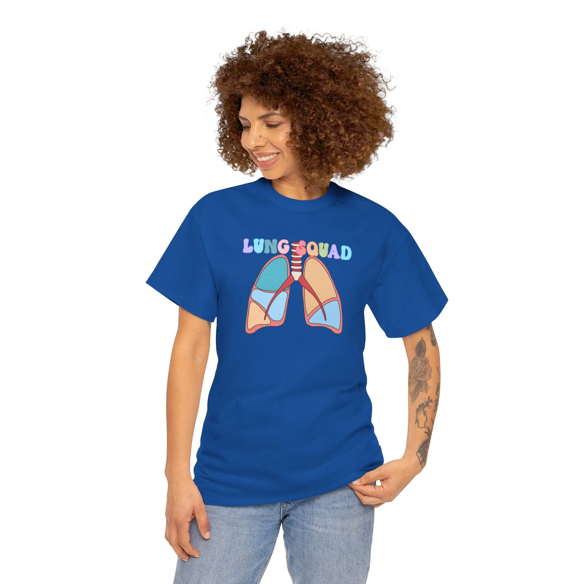 Lung Squad, Anatomical Lungs Shirt, Respiratory Therapy Unisex Heavy Cotton Tee