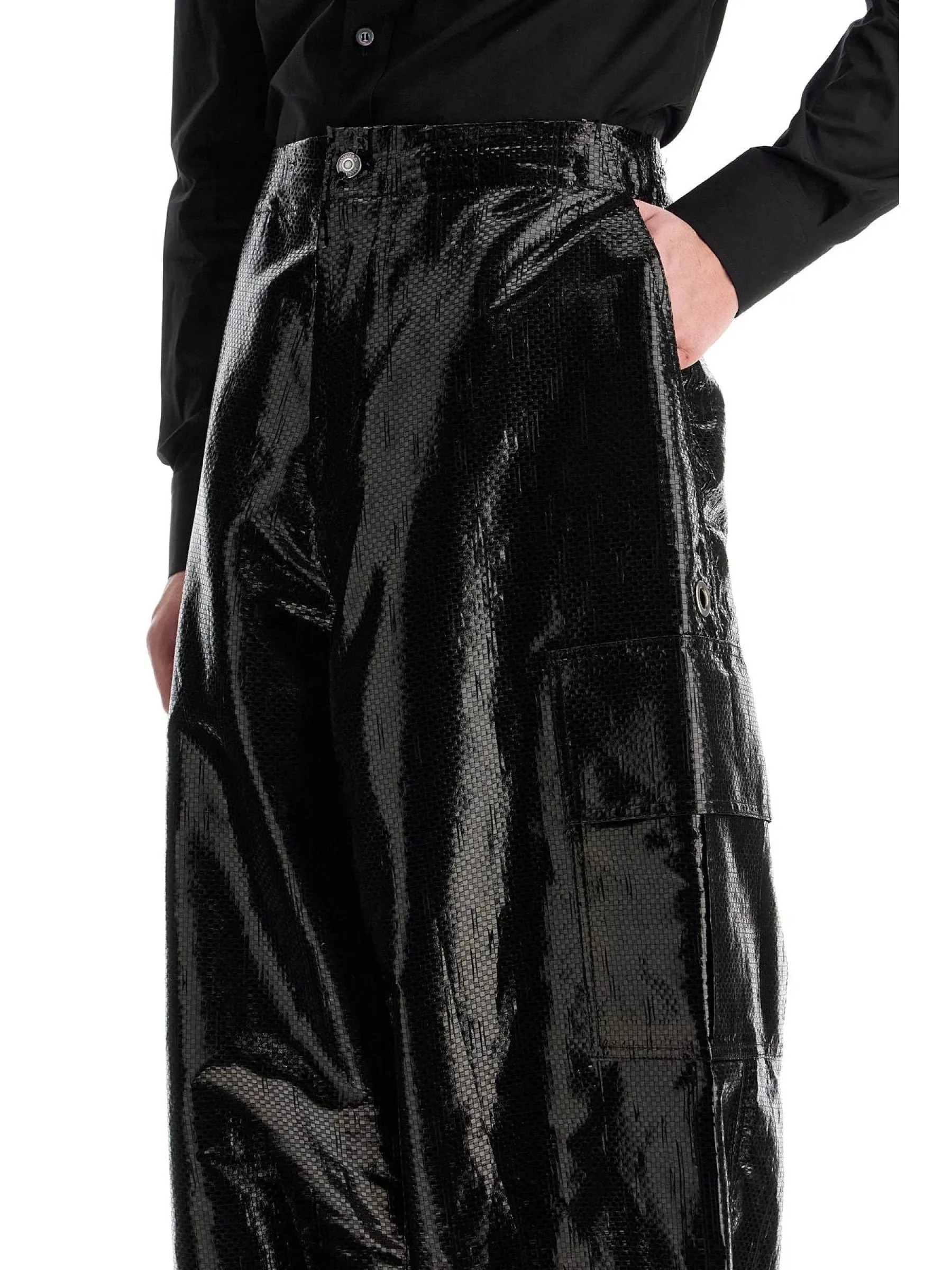 Macramé Silk Cargo Pants