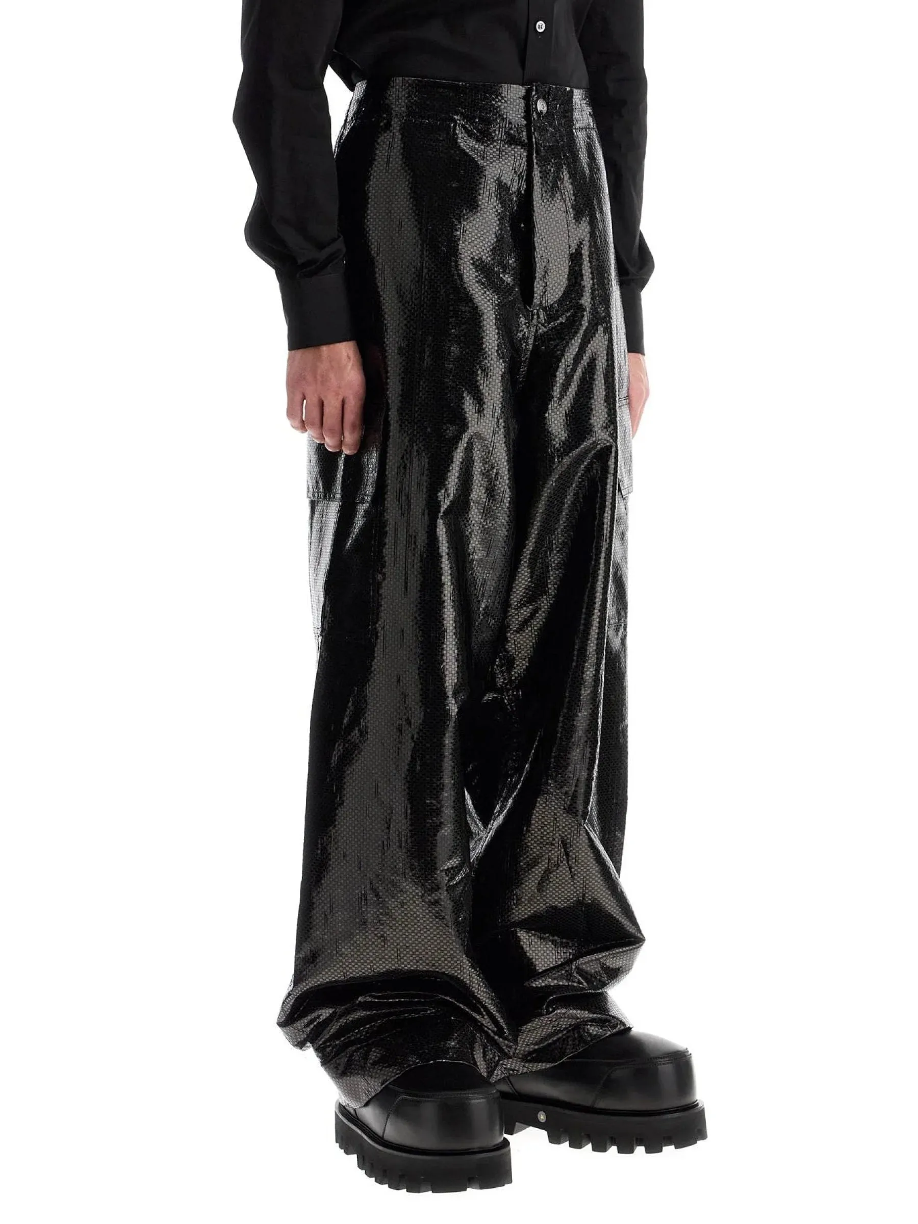 Macramé Silk Cargo Pants