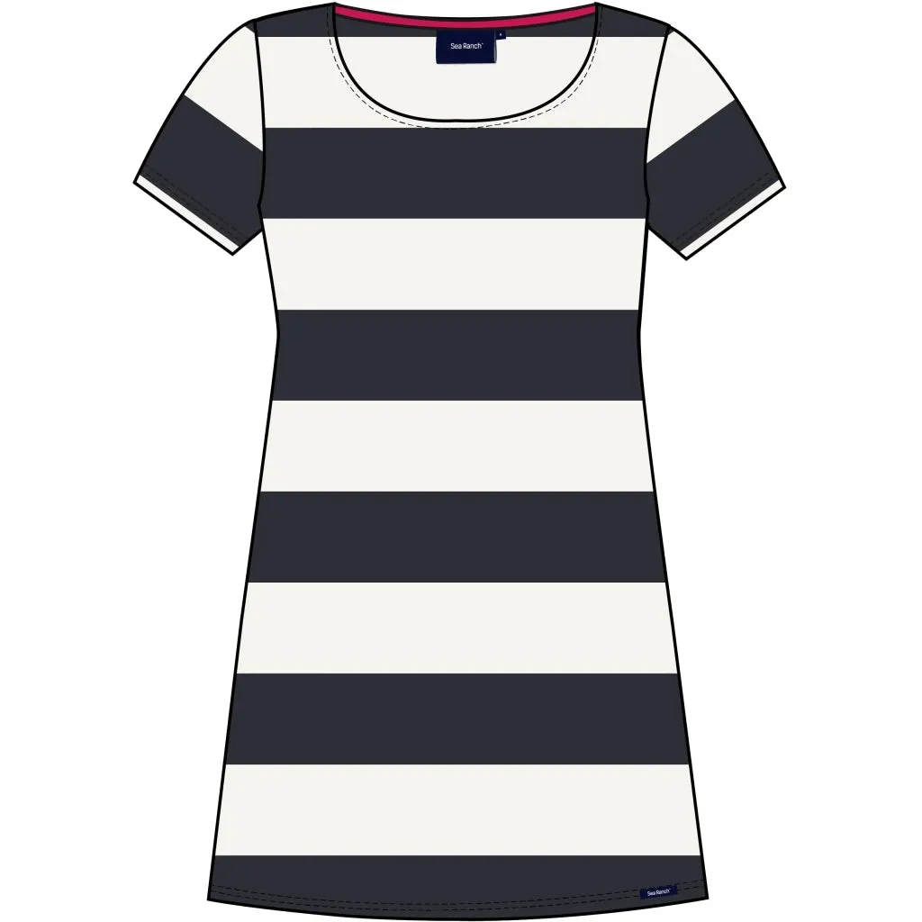 Maren Dress - Pearl/Dark Navy