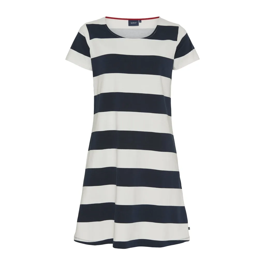 Maren Dress - Pearl/Dark Navy
