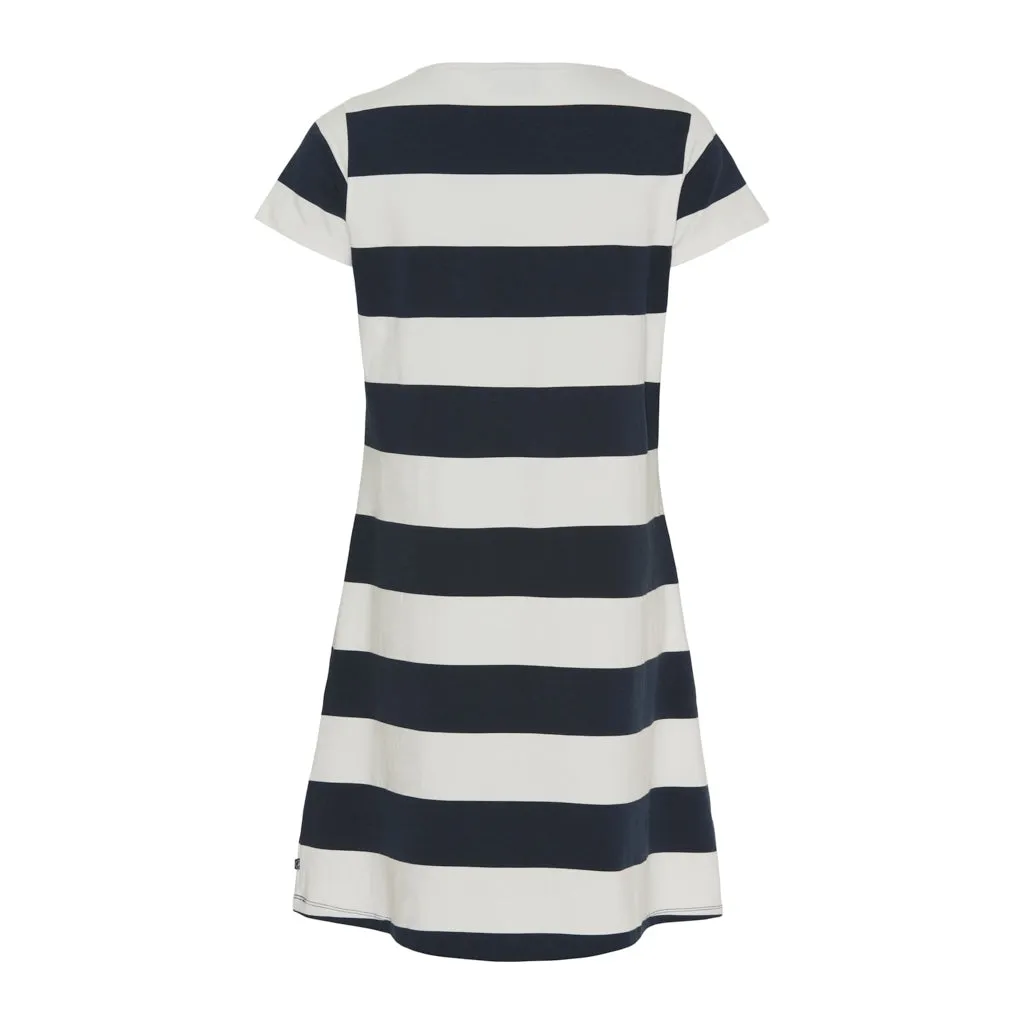 Maren Dress - Pearl/Dark Navy