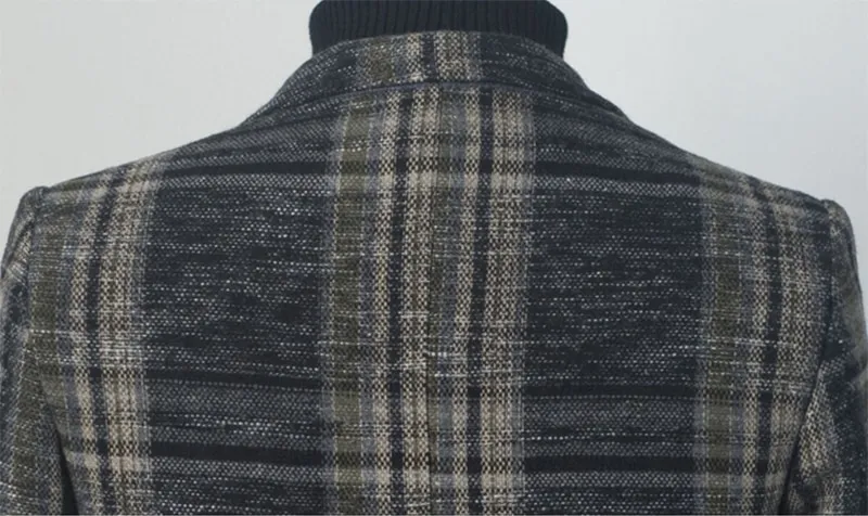 Men Blazer Slim Fit Designs Male Plaid Blazer