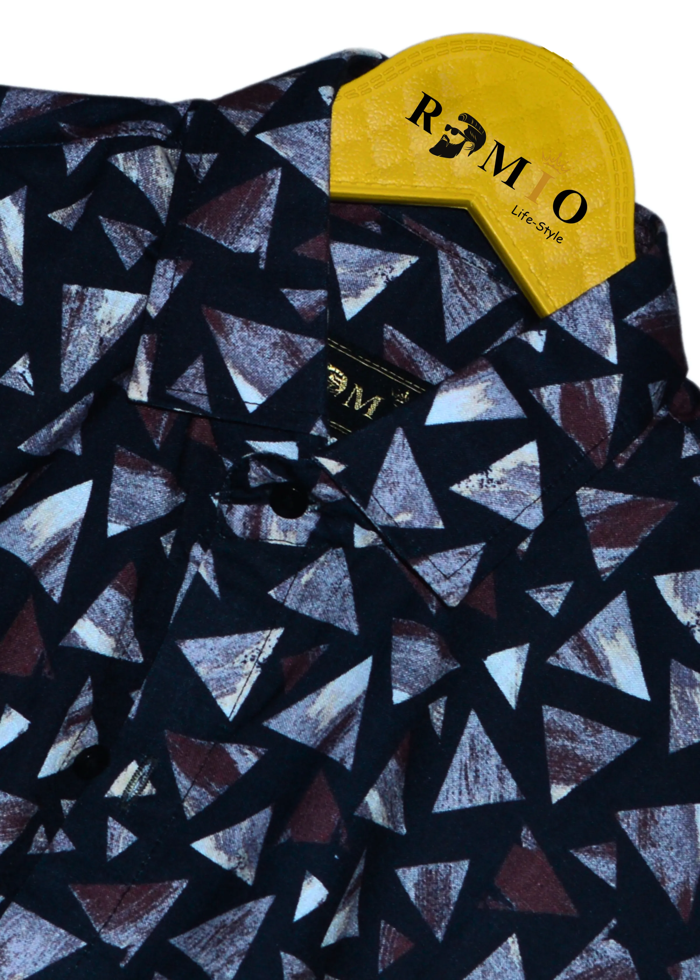 Men Opaque Printed Casual Half Sleev Shirt (f13)