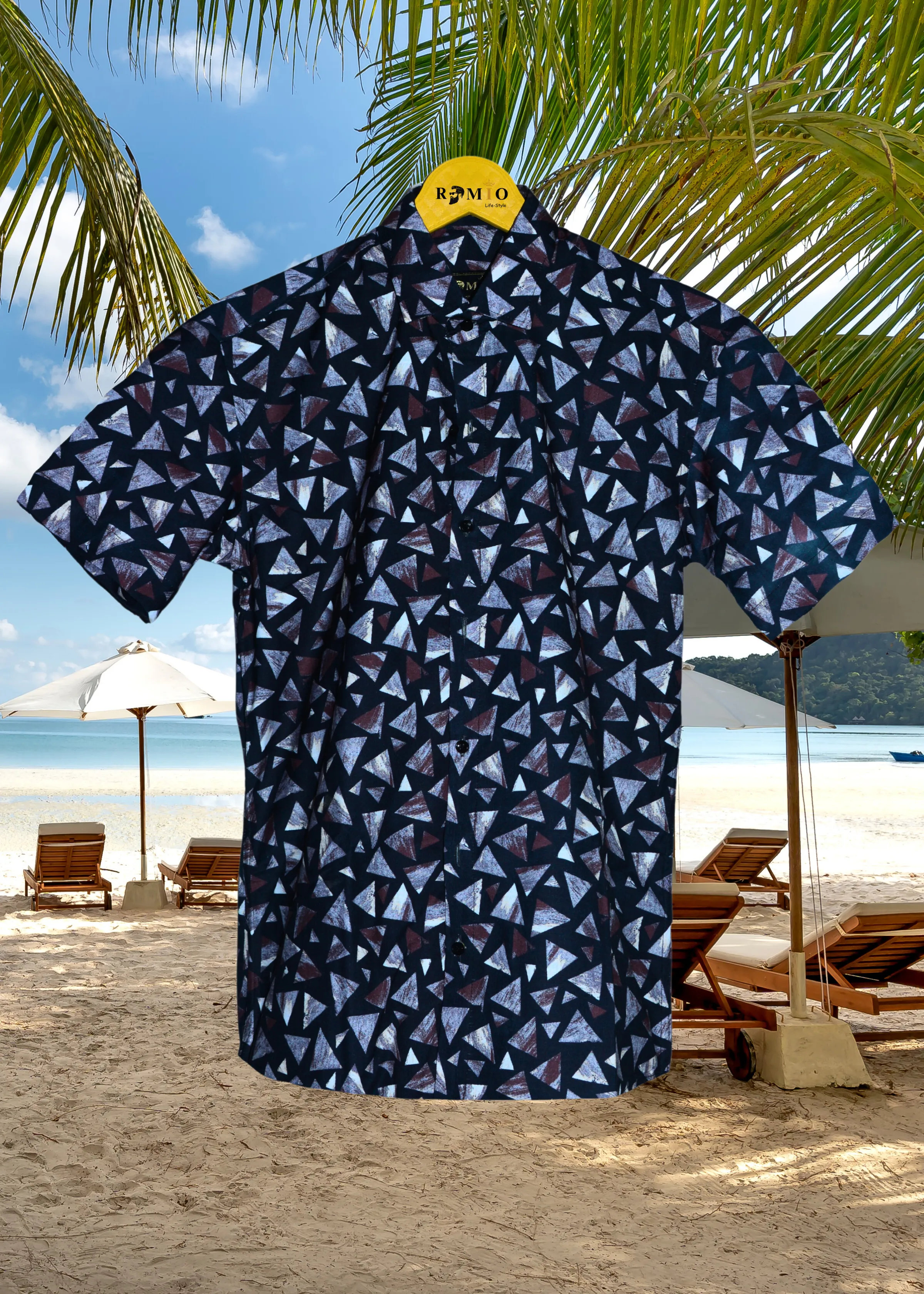 Men Opaque Printed Casual Half Sleev Shirt (f13)